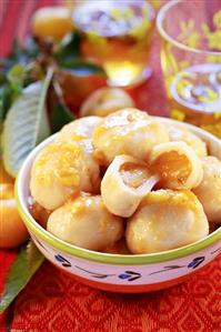 Dumplings with apricot filling