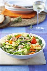 Vegetable stew with meatballs