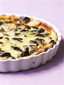 Prune and custard tart