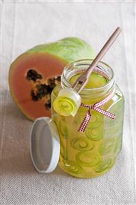 Green papaya compote, Brazil
