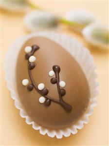 Chocolate Easter egg in a paper case