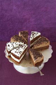 Stracciatella cake and chocolate mousse cake