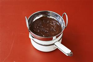Melting couverture chocolate