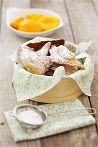 Small pastries with peaches