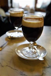 Bicerin (Chocolate and coffee with cream topping, Italy)