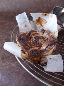 Individual chocolate cheesecake