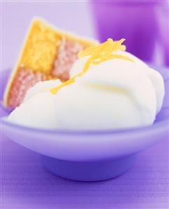 Campari and lemon sorbet