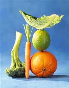 Still life with fruit and vegetables