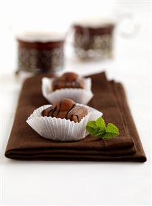 Chocolate-coated petit fours