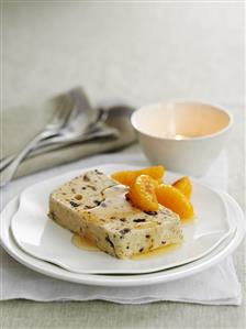 Parfait with mandarin orange compote