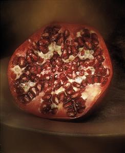 Pomegranate Half; Close Up
