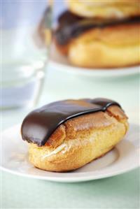 Cream Filled Eclair with Chocolate Icing