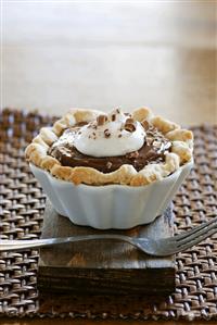 Individual Chocolate Cream Pie with Whipped Cream