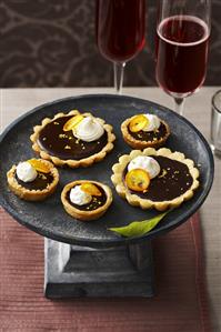 Assorted Sized Chocolate Caramel Tarts