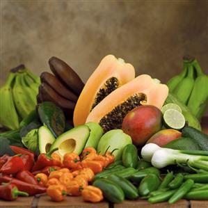 Fresh Exotic Produce Still Life