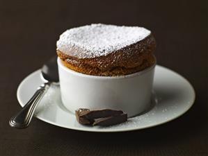 Individual Chocolate Souffle with Powdered Sugar