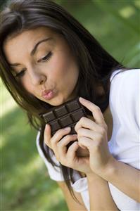 Woman dark chocolate  