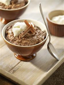 Mousse de chocolate. Receta disponible.
