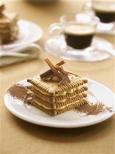 Postre de galletas. Receta disponible