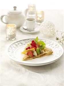 Hojaldre con frutas. Cocina de Navidad