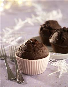 Muffins de chocolate. Receta disponible.