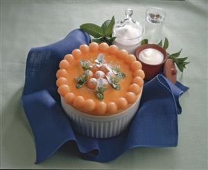 Souffle de melon.  Receta disponible TR
